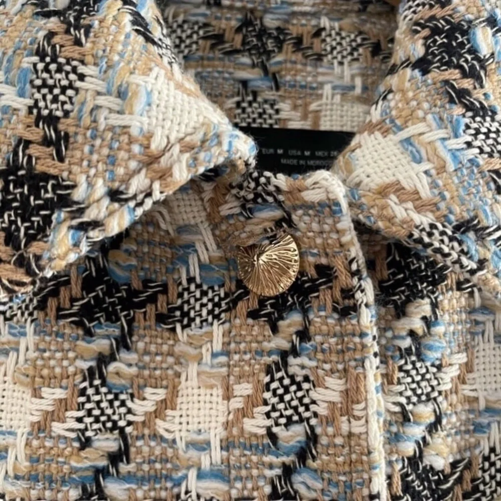 Zara Multi Color Button Front Shacket - Picture 4 of 11